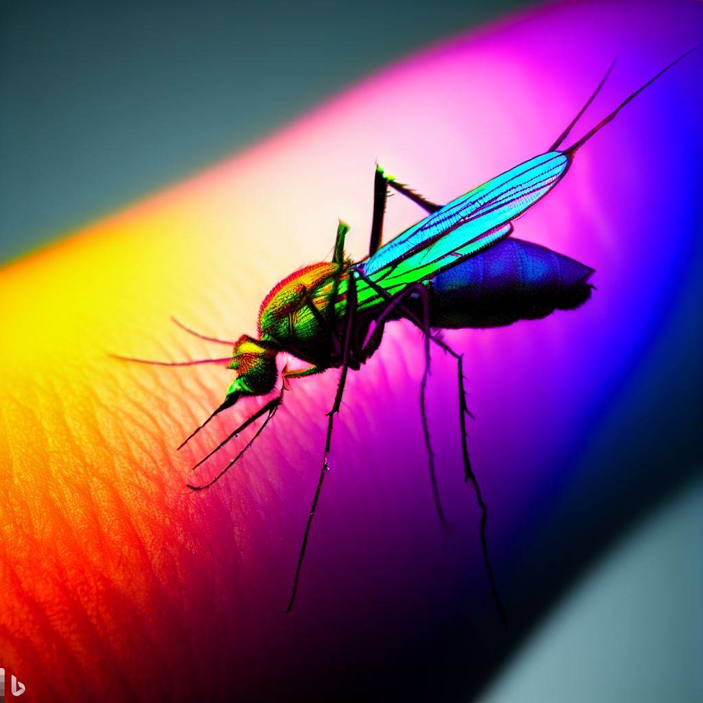 사람을 무는 모기(made by Bing)