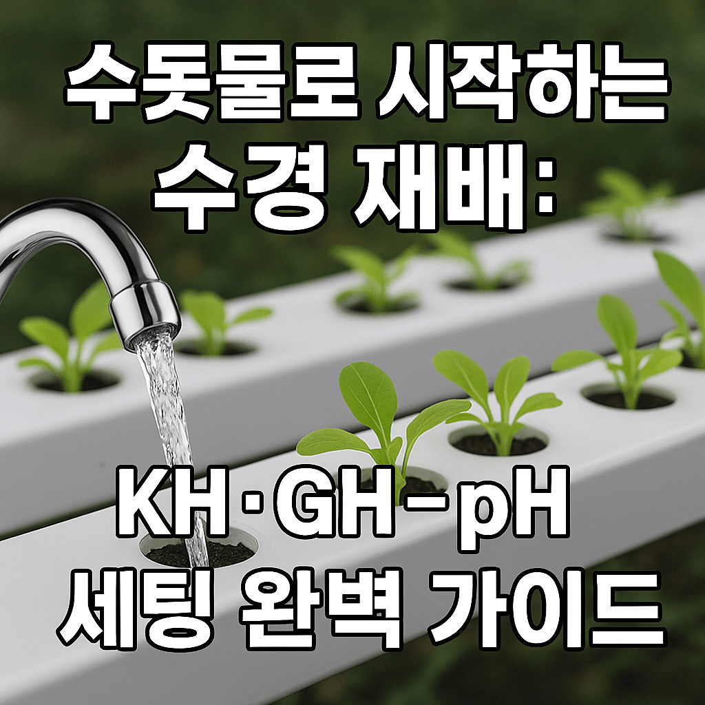 수돗물로 시작하는 자가 수경 재배 : KH·GH·pH 세팅 완벽 가이드