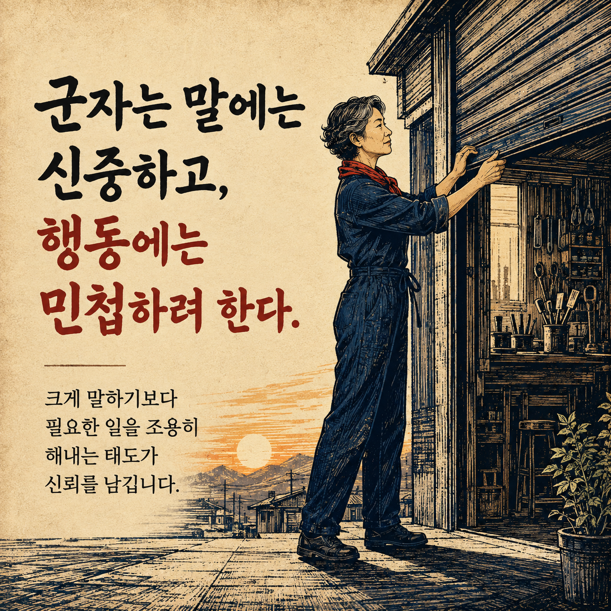 공자 말보다 행동을 강조한 논어 명언 좋은 글귀 이미지
