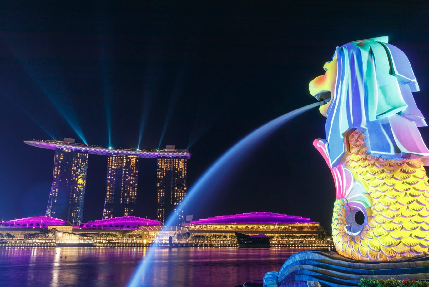 싱가포르 야경 사진