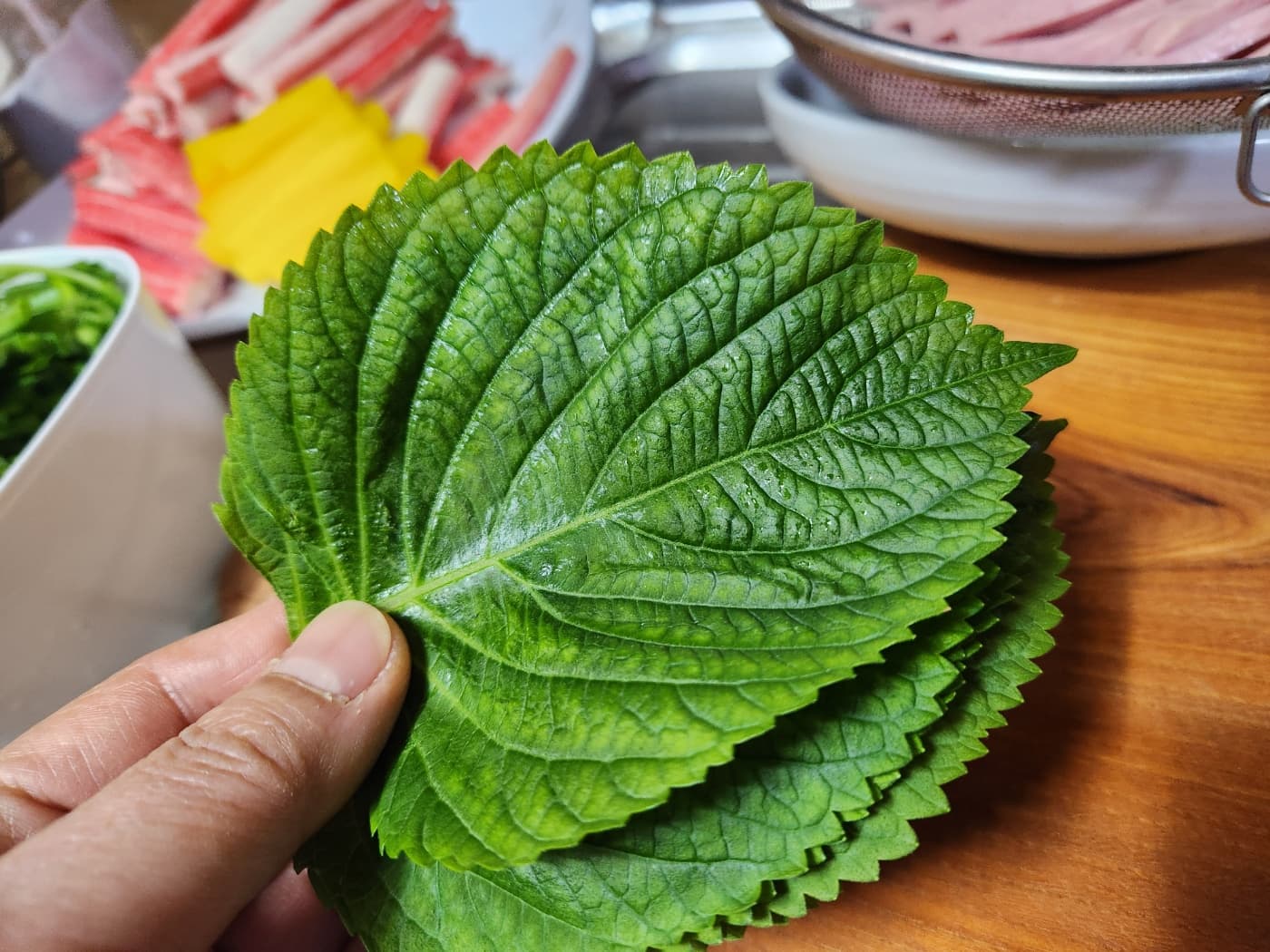 간편한 깻잎전