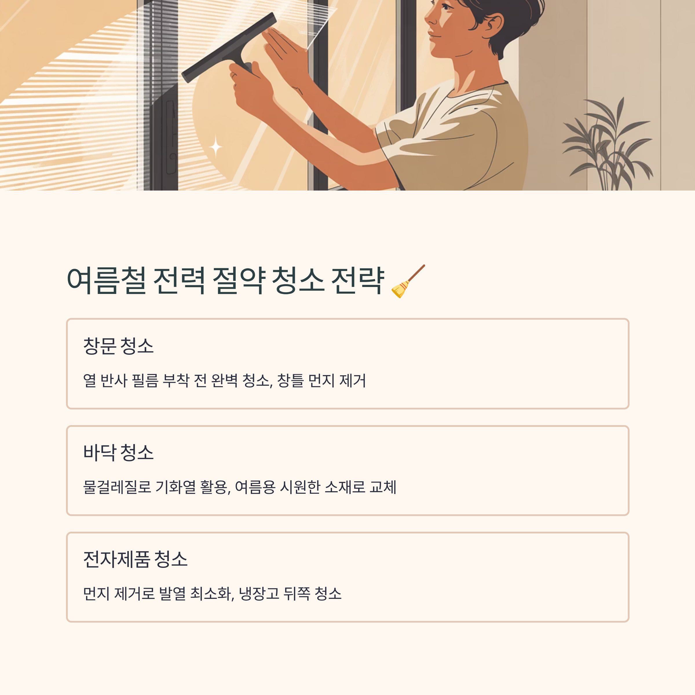 여름철 전력 절약 청소