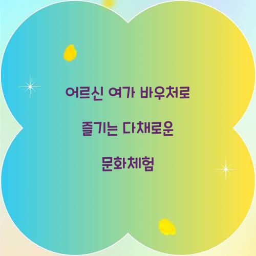 어르신 여가 바우처