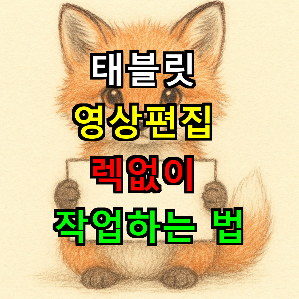 태블릿 영상편집 렉없이 작업하는 꿀팁 대공개!