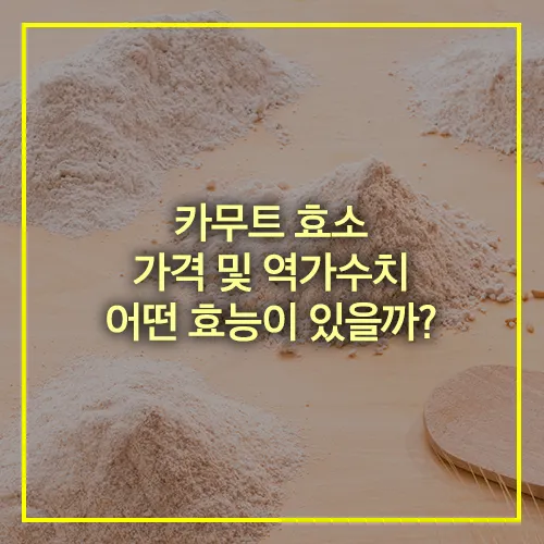 카무트 효소 가격 역가수치 효능