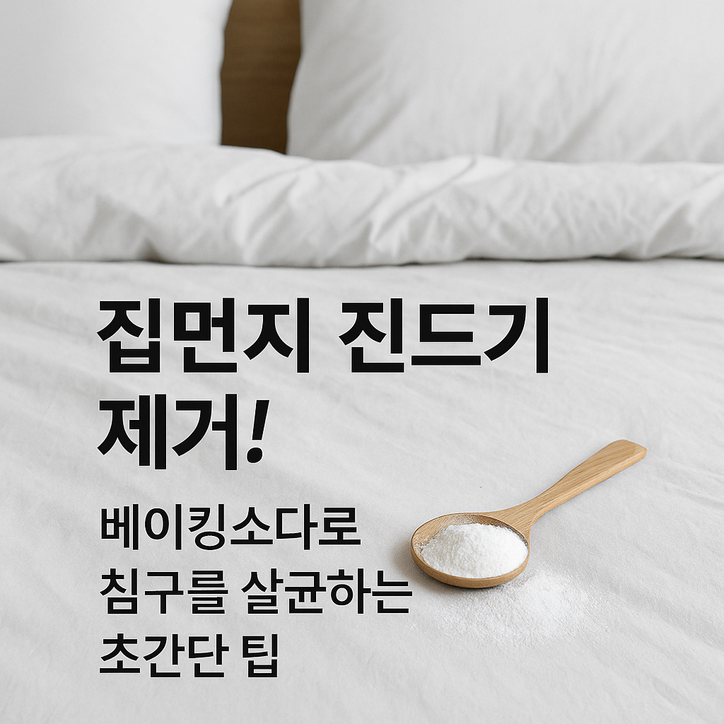 집먼지 진드기 제거! 베이킹소다로 침구를 살균하는 초간단 팁