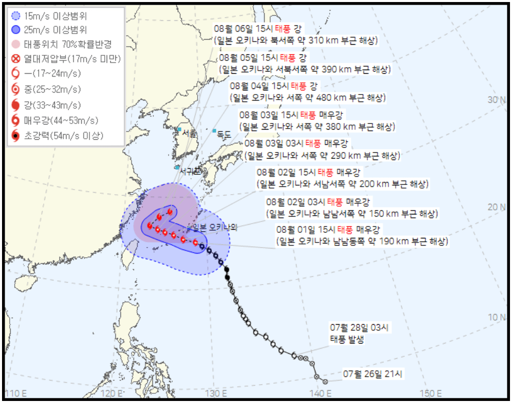 태풍 경로 예상