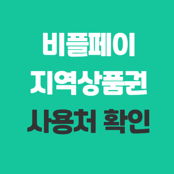 비플페이 지역상품권 사용처를 확인하는 방법