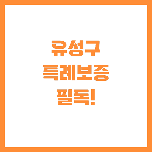 유성구 소상공인 경영난 해소 돕는 특..