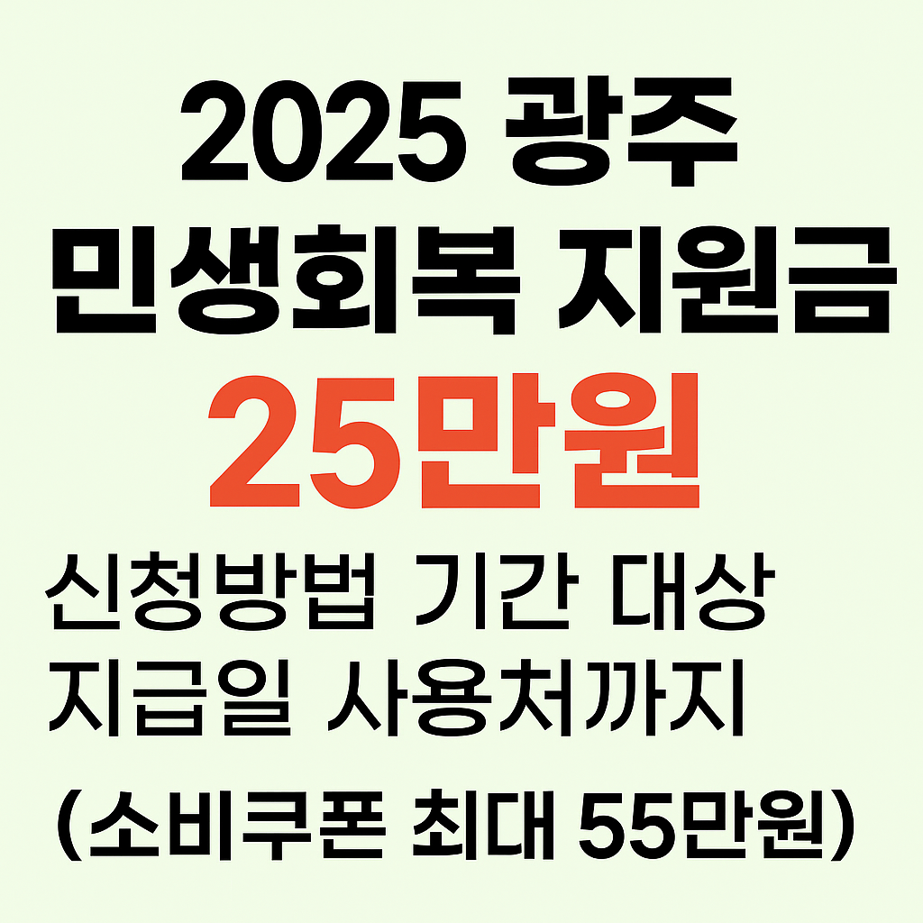 광주 민생회복 지원금