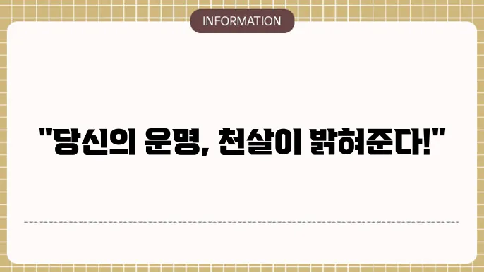 사주 천살