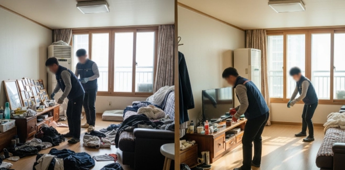 무안 고독사청소 및 정리중
