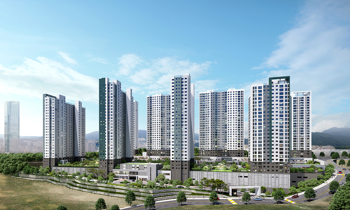 문현 푸르지오 트레시엘 조감도