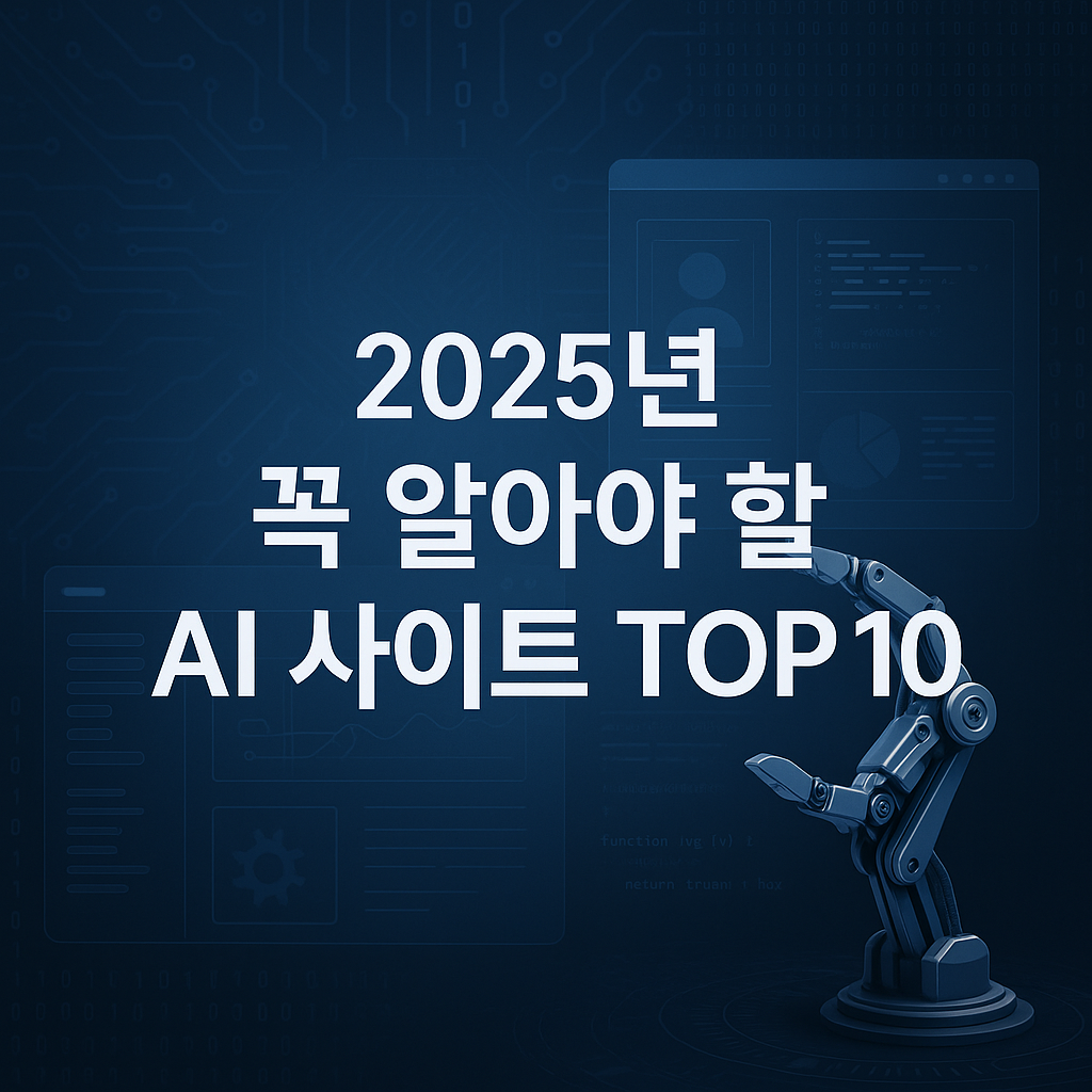 2025년 꼭 알아야 할 AI 사이트 TOP 10