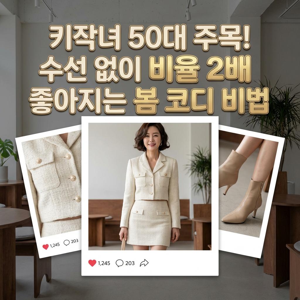 키작은 50대 여성 코디 솔직 후기 장단점 비교 비용 공개! 숨겨진 2cm 찾기 봄 아우터