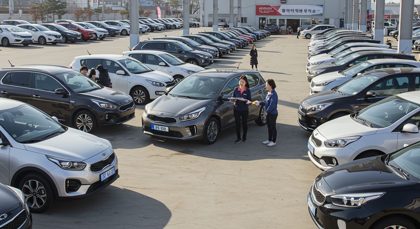 중고차 매장 사진