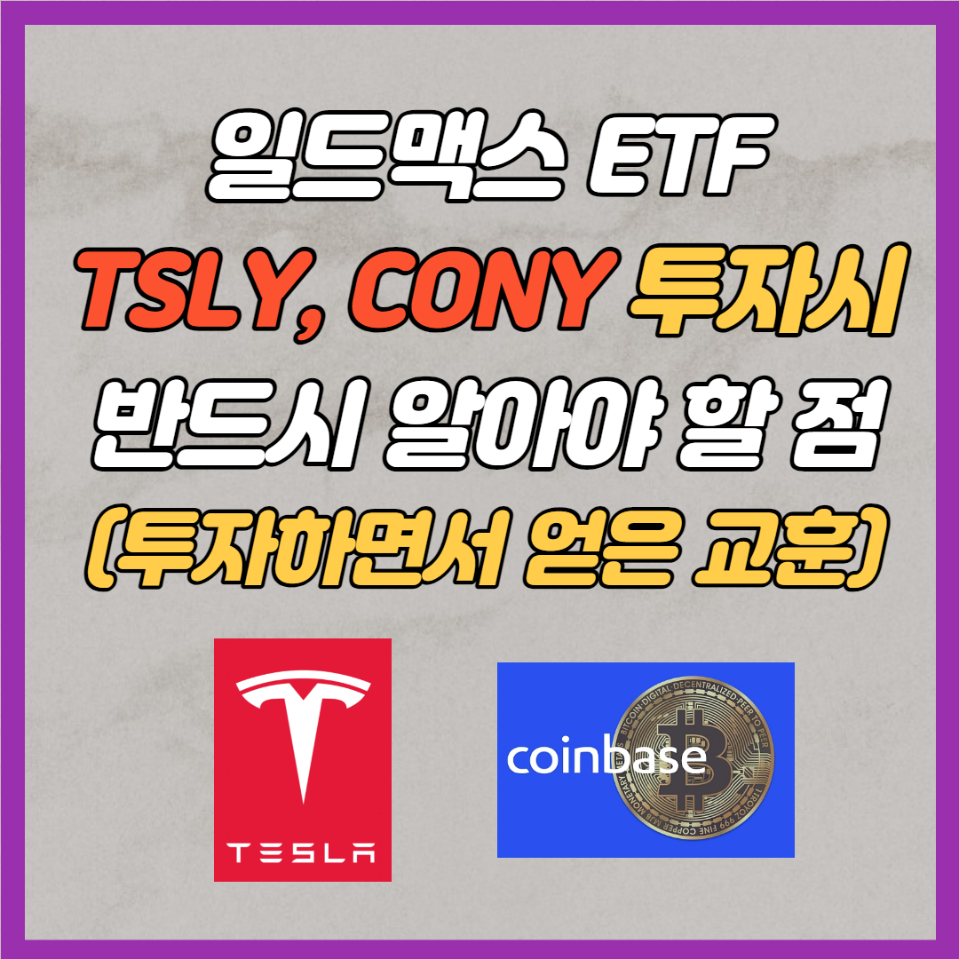 TSLY, CONY 투자한 후 교훈