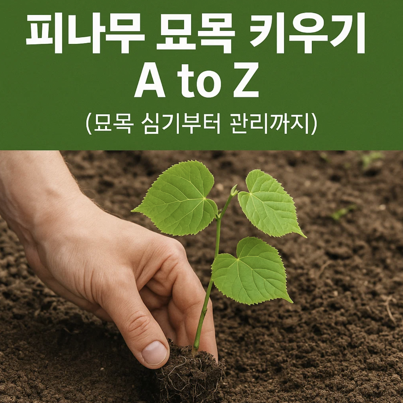 피나무 묘목 키우기 A to Z (묘목 심기부터 관리까지)