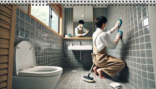 화장실 줄눈 청소 혼자서도 반짝반짝!