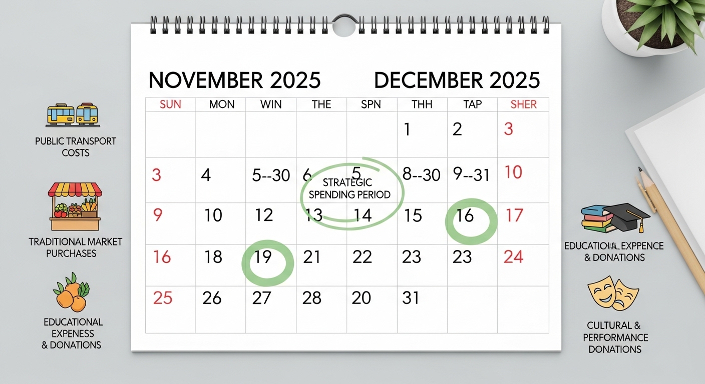 2025년 11월과 12월 달력을 활용한 연말정산 추가 공제 항목 계획