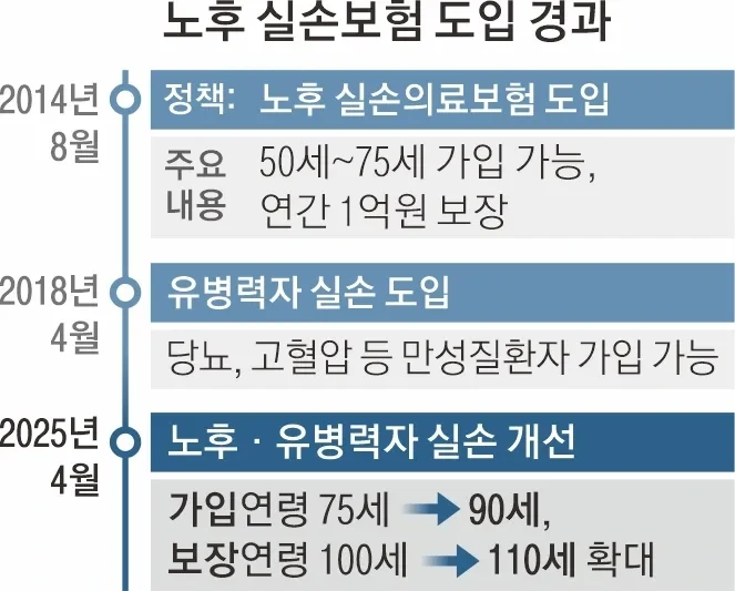 노후 실손보험 도입 경과