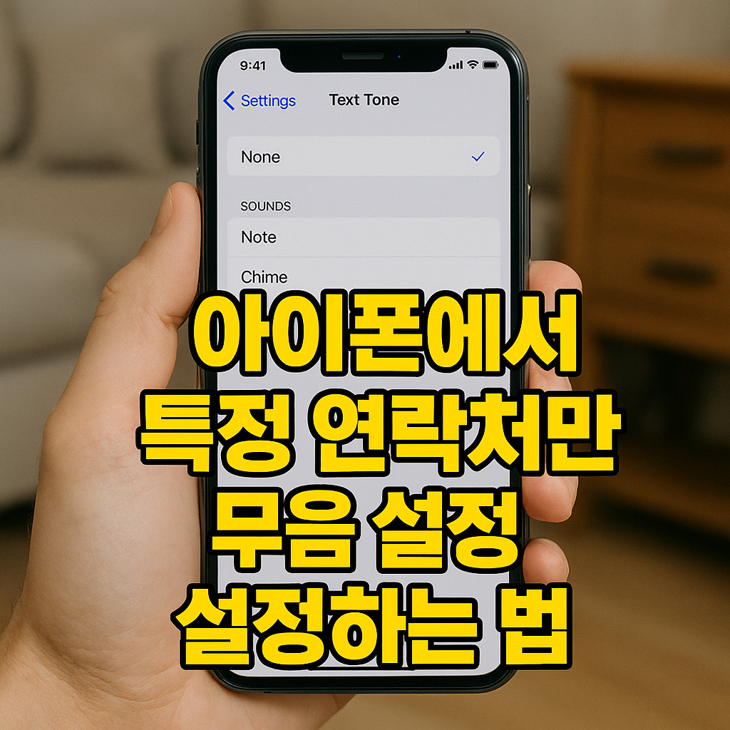 아이폰에서 특정 연락처만 무음 설정하는 법