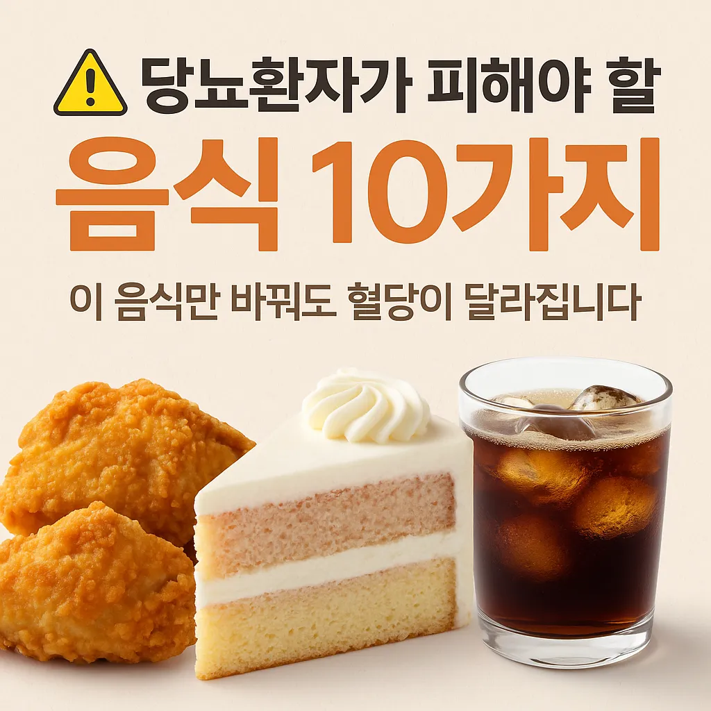 당뇨환자가 피해야 할 음식 10가지｜혈당 급상승 막는 식습관 완벽 가이드