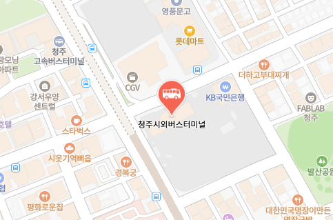 청주시외버스터미널 위치-지도