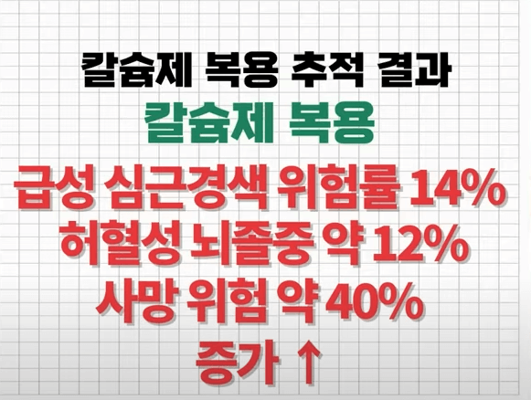 칼슘제복용연구결과