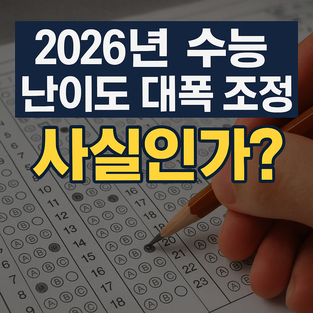 2026년 수능 정답 확인하기