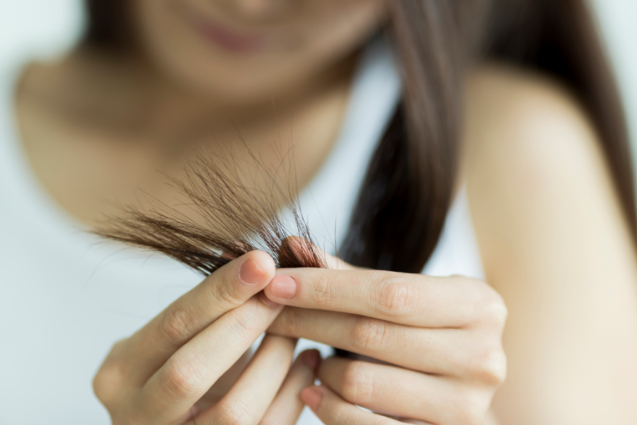 갈라지는 머리카락