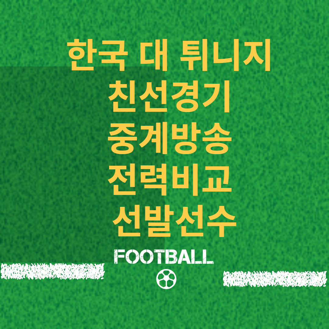 한국 대 튀니지 친선경기 썸네일