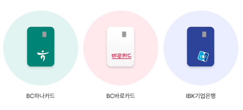 지패스 이용가능한 카드 이미지 