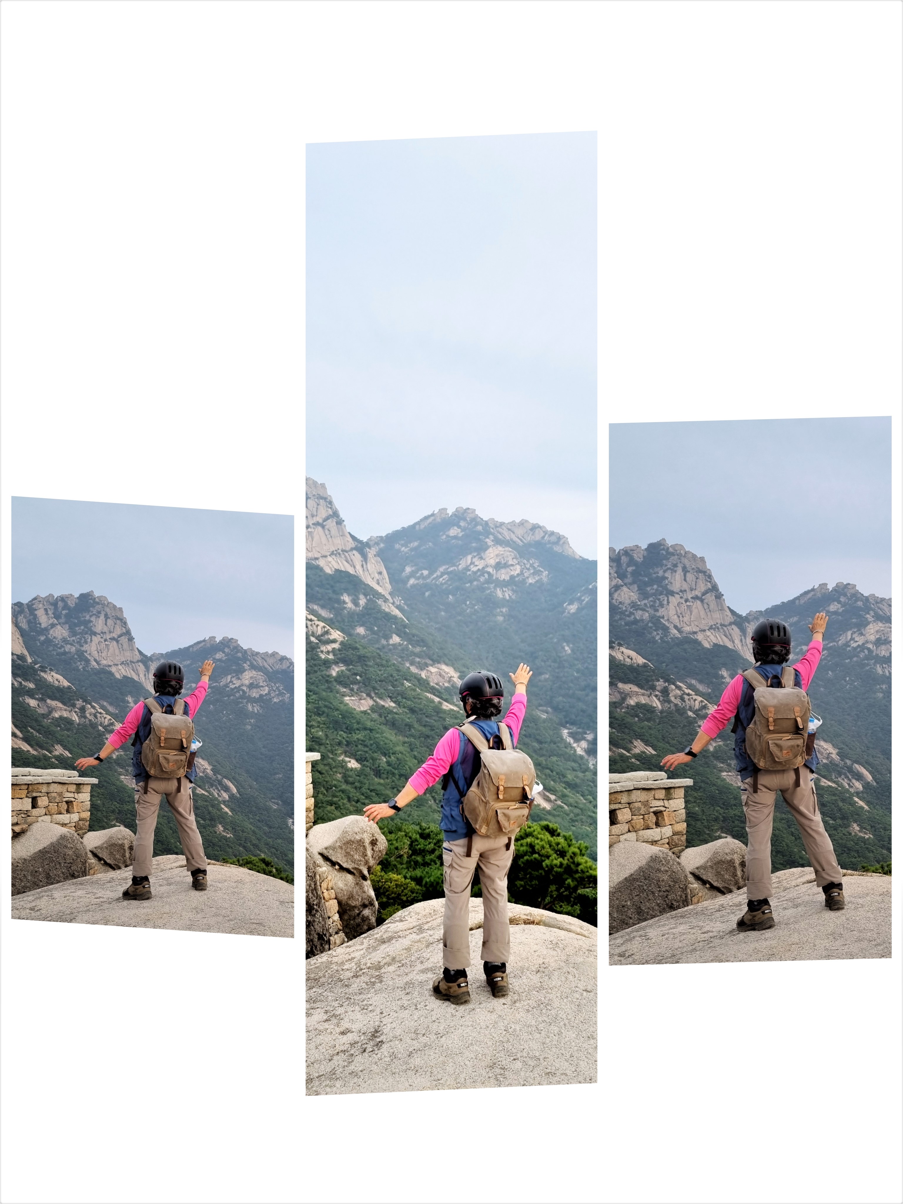 정사에 본인의 인증 컷 3장,