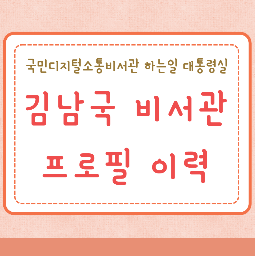 김남국 국민디지털소통비서관 하는일