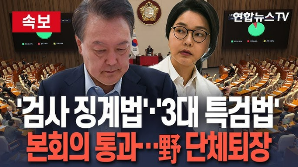 3대 특검법 본회의 통과 국회 사진