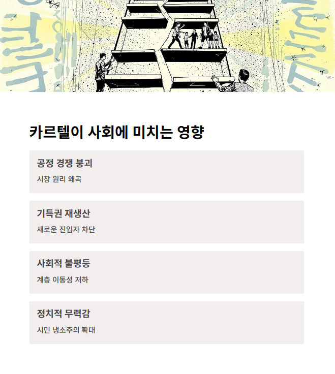 카르텔이 사회에 미치는 영향