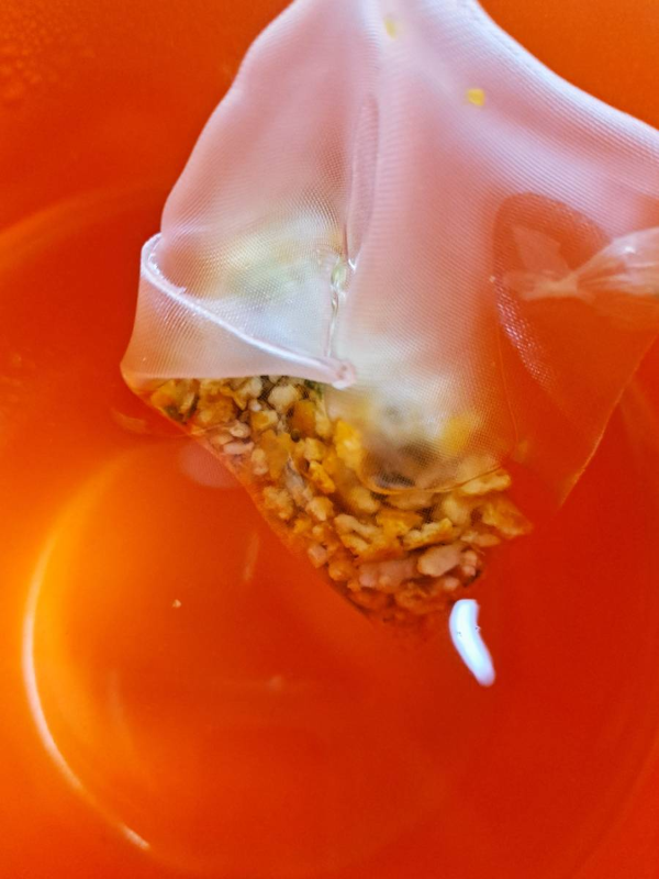 제주청귤티 티백 꺼내다