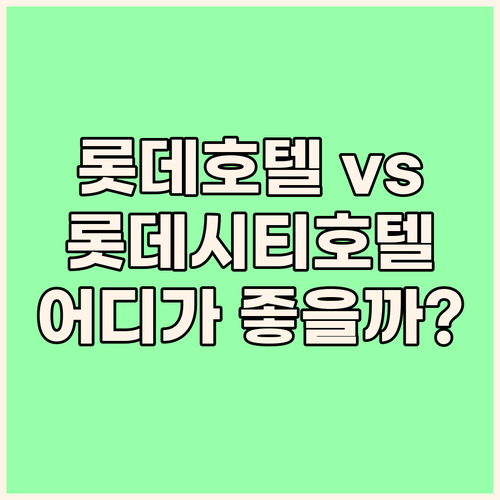 울산 롯데호텔 & 롯데시티호텔 전격 ..