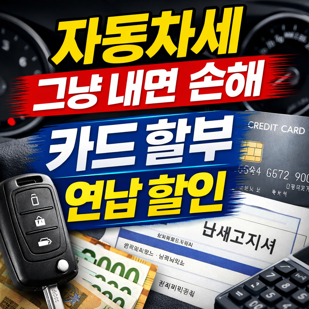 자동차세 신용카드 할부 가능 1월 연납하면 얼마나 싸질까 할인 받는 법