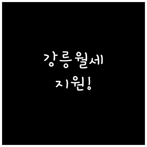 강릉시 청년월세 지원 금액과 신청 방..