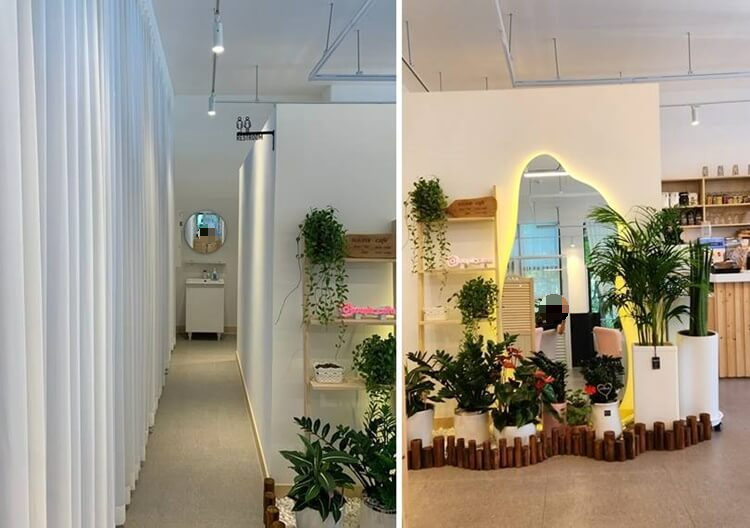 전신거울 옆 화장실