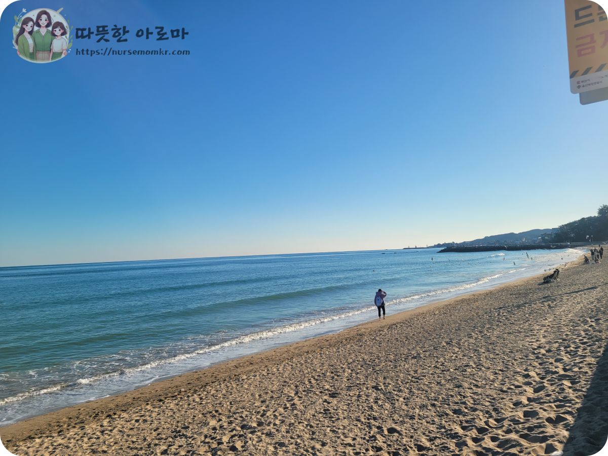 임랑-바닷가-모래사장-겨울바다