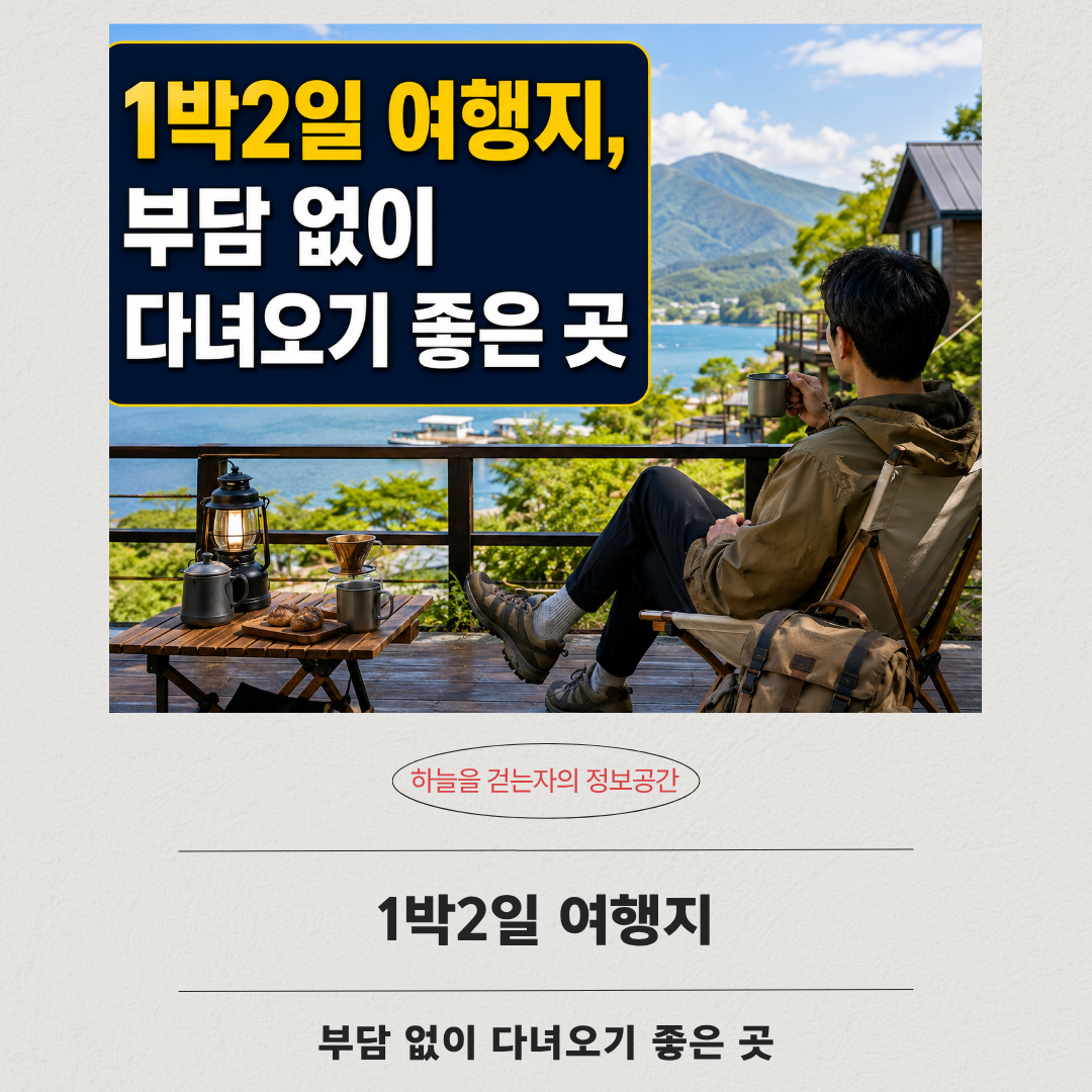 1박2일 여행지, 부담 없이 다녀오기 좋은 곳