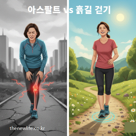 아스팔트 걷기와 흙길 걷기의 차이 – 무릎 건강에 미치는 영향 비교