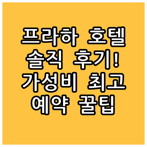 프라하 호텔 추천 EA 호텔 얄레니 