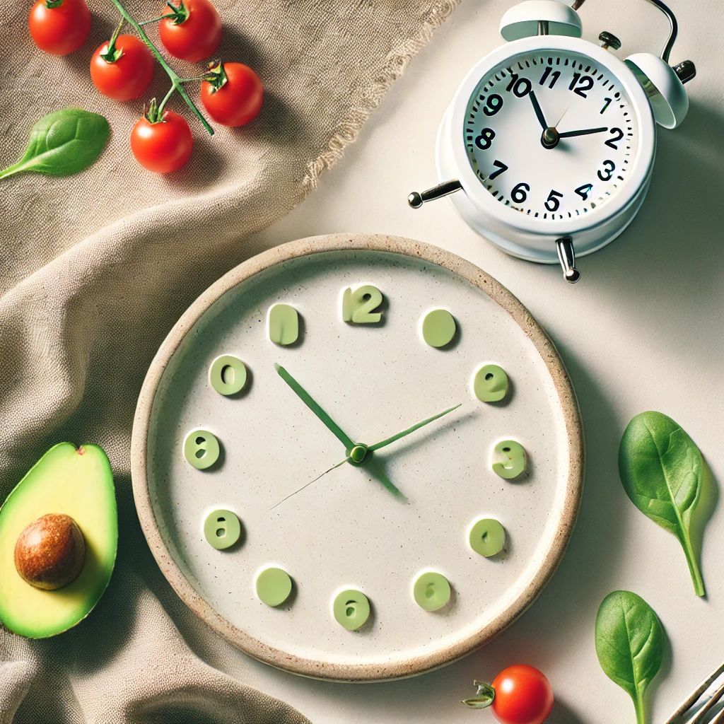 아보카도-토마토-시계-간헐적-단식