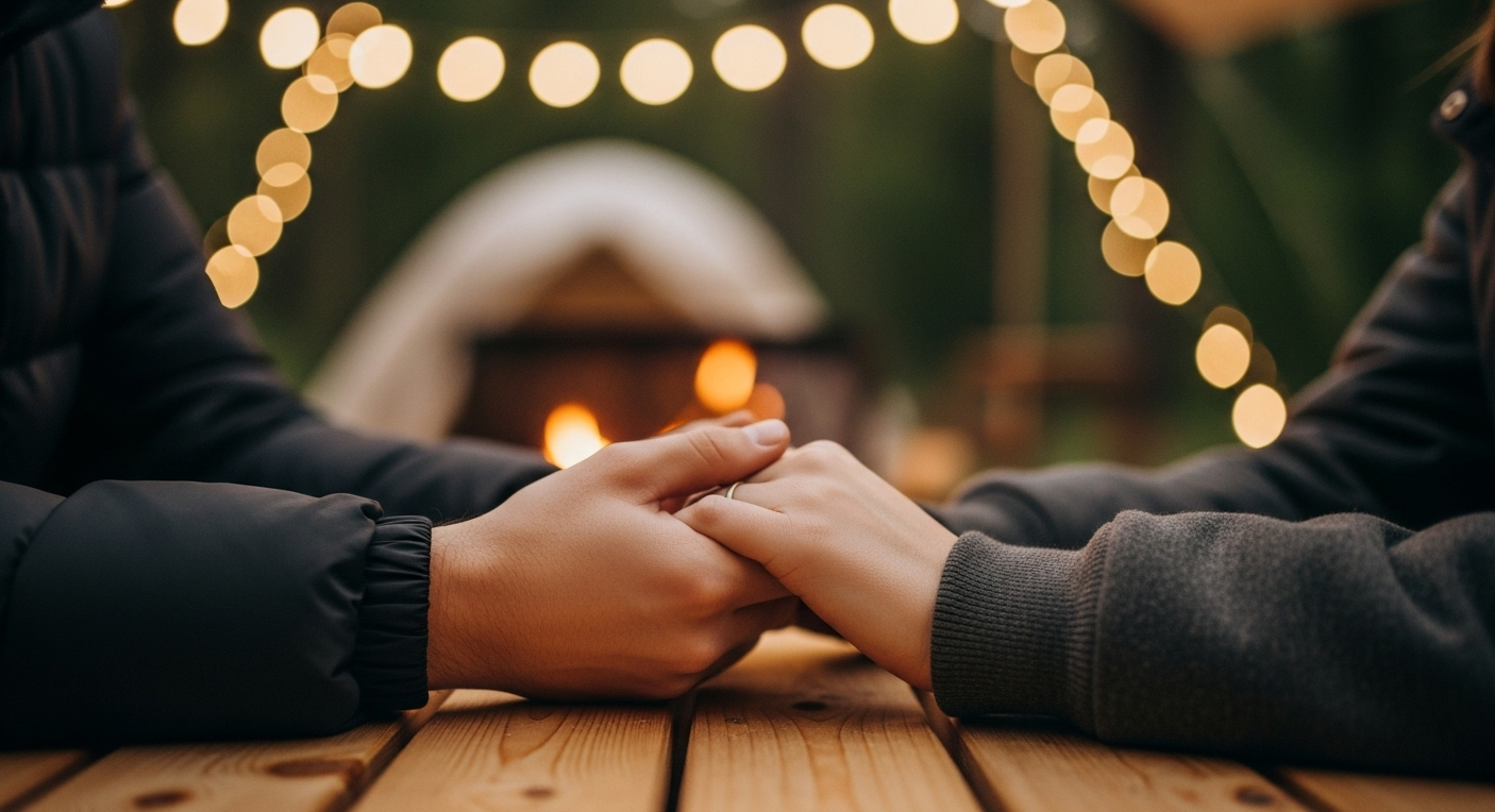 손만 잡고 있는 클로즈업: