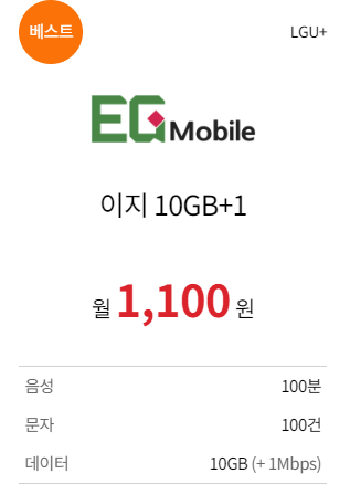 알뜰폰 요금제 비교 사이트