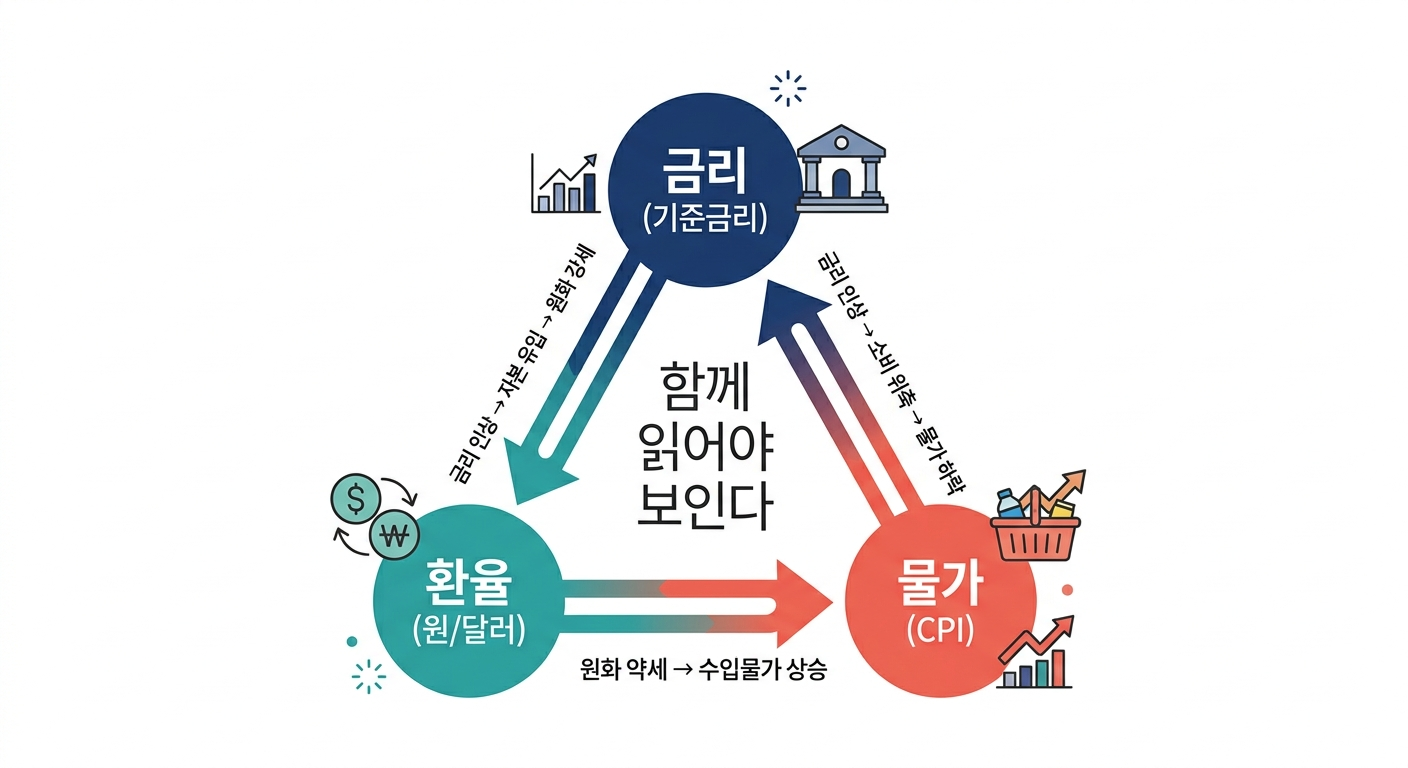 금리 환율 물가 세 지표 읽기